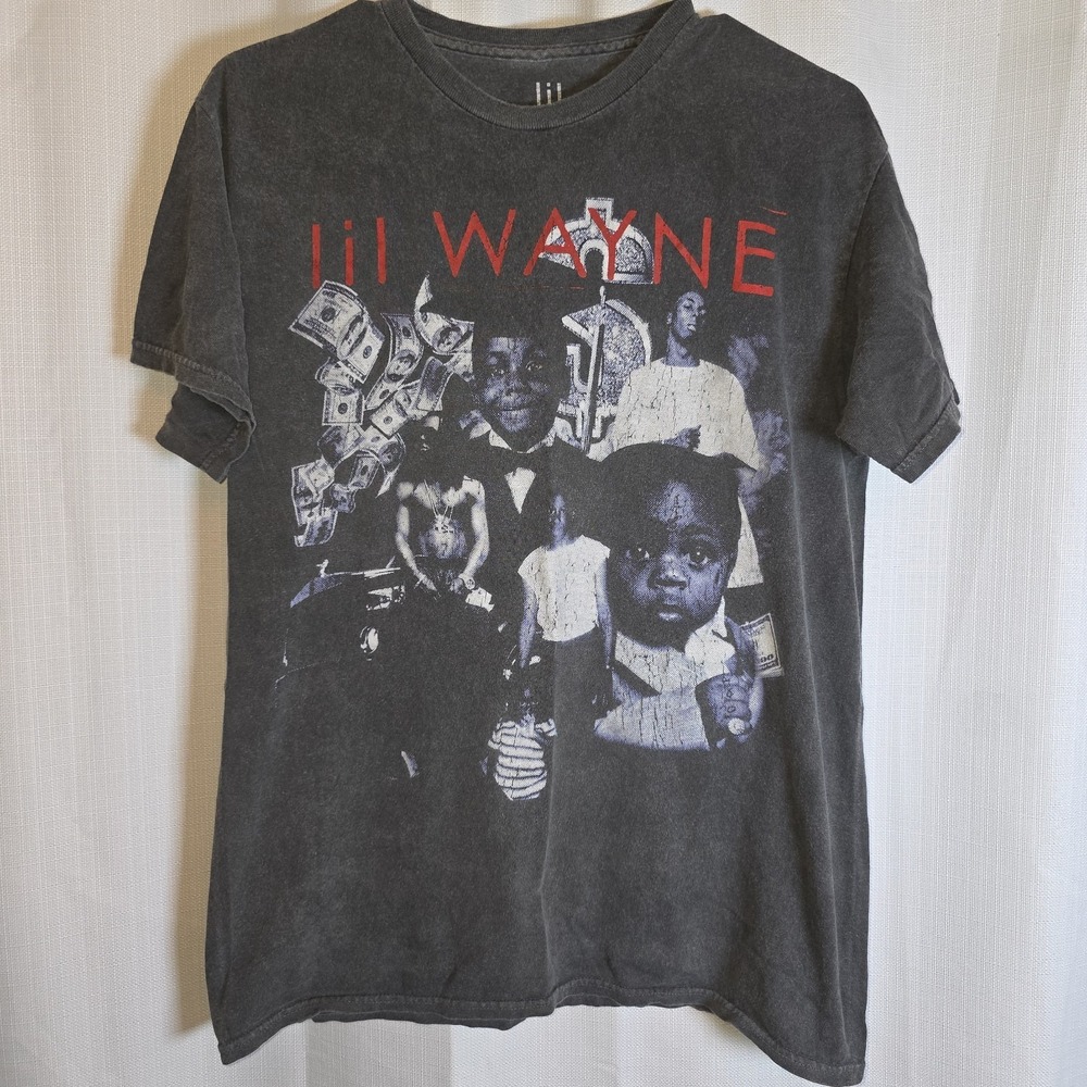 Lil Wayne Best Rapper Alive Graphic T-Shirt Mens Small Faded Black Rap Tee